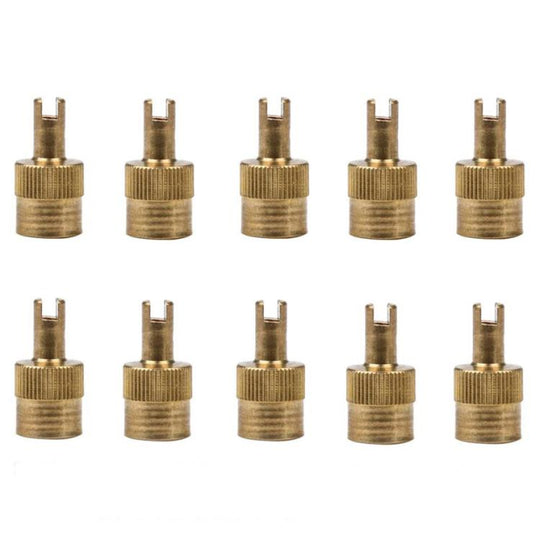 10pcs Car Tire Tool Cap Inflatable Valve(Copper)