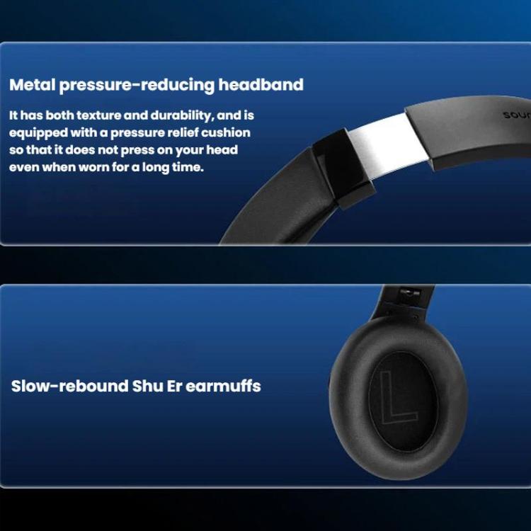 ANKER Soundcore Q20i Headband Gaming Headset Wireless Bluetooth Active Noise Reduction Headset(Black) - Headset & Headphone by ANKER | Online Shopping UK | buy2fix