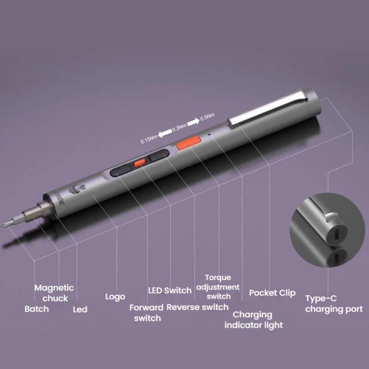CREATIONSPACE CS0801A 29pcs High-Torque Electric Screwdriver Set For Mobile Phone Repair - Screwdriver Set by CREATIONSPACE | Online Shopping UK | buy2fix