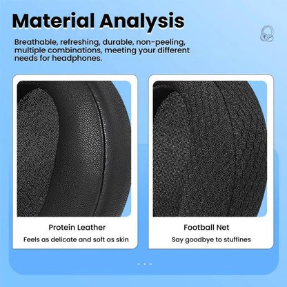 2pcs Ear Cushions for Edifier Fit900NB Headphones Soft Earpads Protein Leather White - Earmuff & Pad by buy2fix | Online Shopping UK | buy2fix