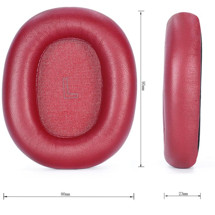 1pair Ear Pads For Bang & Olufsen Beoplay H95 ANC Headphones Genuine Lambskin Ear Cushions With Magnetic Attachment(Red) - Earmuff & Pad by buy2fix | Online Shopping UK | buy2fix