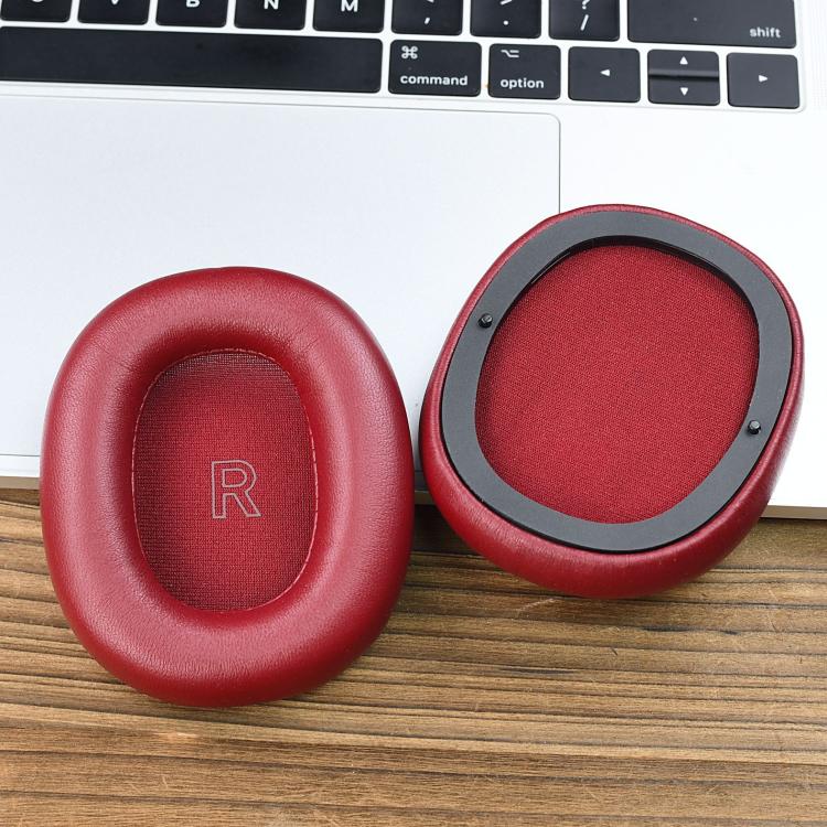1pair Ear Pads For Bang & Olufsen Beoplay H95 ANC Headphones Genuine Lambskin Ear Cushions With Magnetic Attachment(Red) - Earmuff & Pad by buy2fix | Online Shopping UK | buy2fix