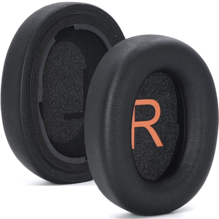 1pair Ear Pads for QCY H3/H3 Lite / TOZO HT2 Headphones Soft Ear Cushions(Black Orange Font) - Earmuff & Pad by buy2fix | Online Shopping UK | buy2fix