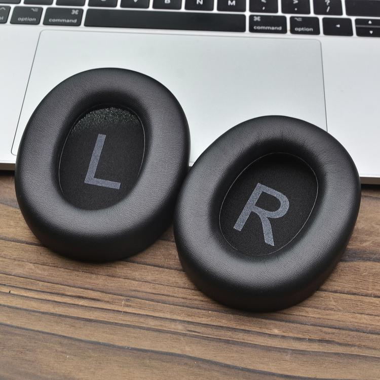 1pair Ear Pads for QCY H3/H3 Lite / TOZO HT2 Headphones Soft Ear Cushions(Black Orange Font) - Earmuff & Pad by buy2fix | Online Shopping UK | buy2fix