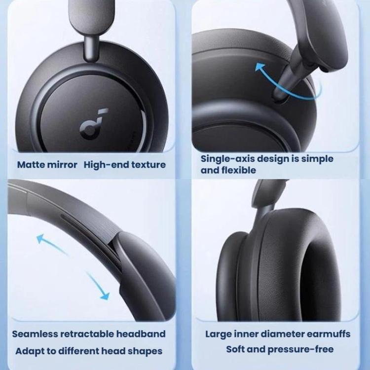 ANKER Soundcore Space Q45 Headband Wireless Bluetooth Headset(Blue) - Headset & Headphone by ANKER | Online Shopping UK | buy2fix