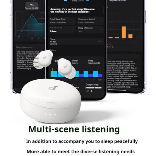 ANKER SoundCore Sleep A30 Active Noise Reduction Bluetooth Wireless Earphones(White) - Bluetooth Earphone by ANKER | Online Shopping UK | buy2fix