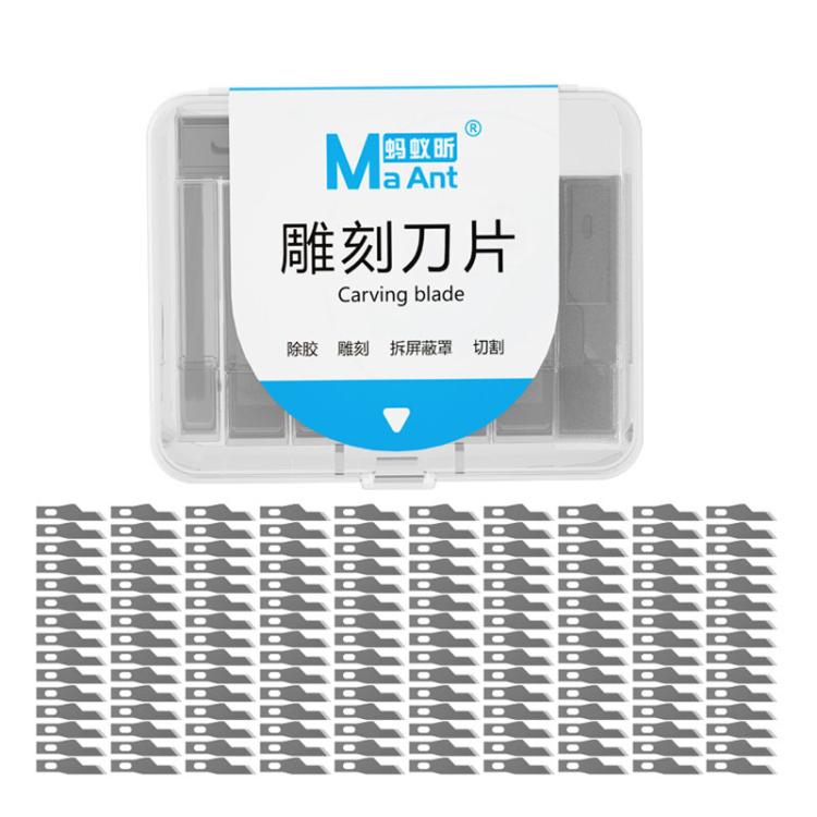 MaAnt M077 150pcs /Box Double-sided Flat Blade Cell Phone Repair Back Cover Removal Artistic Engraving Knife Blade, Spec: No. 16 - Others by MaAnt | Online Shopping UK | buy2fix