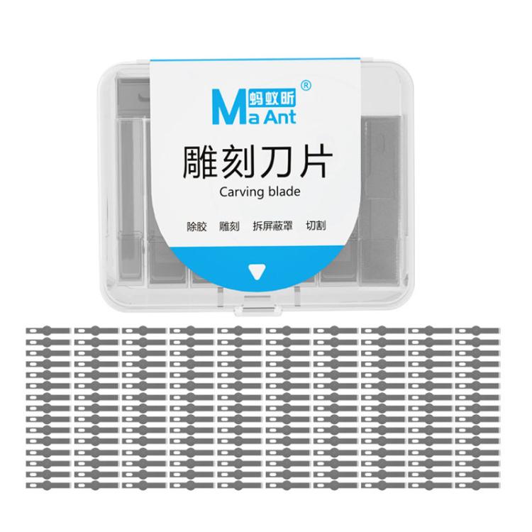 MaAnt M077 150pcs /Box Double-sided Flat Blade Cell Phone Repair Back Cover Removal Artistic Engraving Knife Blade, Spec: No. 17 - Others by MaAnt | Online Shopping UK | buy2fix