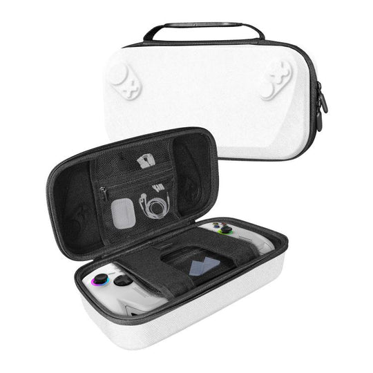 JYS Hard Carrying Case for ASUS ROG Xbox Ally/X Handheld Portable Travel Zipper Bag(White)