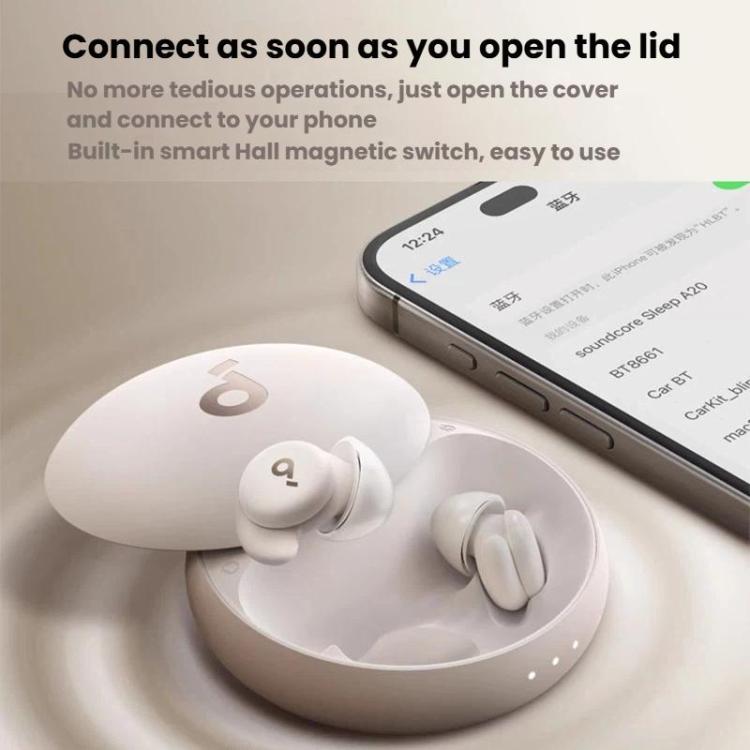 ANKER SoundCore Sleep A20 Wireless Bluetooth Noise Reduction Sleeping Earphones(Beige) - TWS Earphone by ANKER | Online Shopping UK | buy2fix