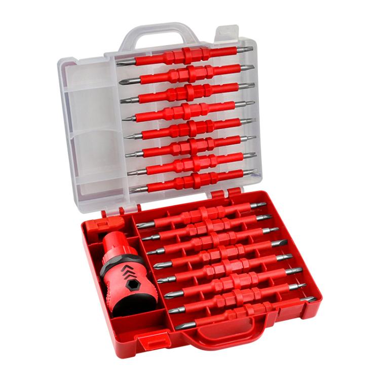34 in 1 Manual Rubber-Coated Ratchet Screwdriver Repair Tool Set - Screwdriver Set by buy2fix | Online Shopping UK | buy2fix
