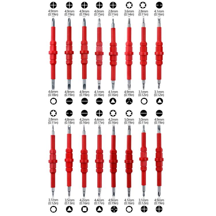 34 in 1 Manual Rubber-Coated Ratchet Screwdriver Repair Tool Set - Screwdriver Set by buy2fix | Online Shopping UK | buy2fix
