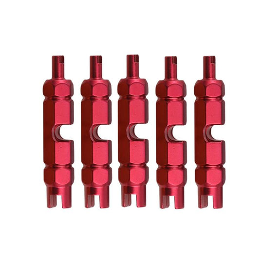 5pcs Multi-purpose Bicycle Valve Core Removal Wrench(Red)
