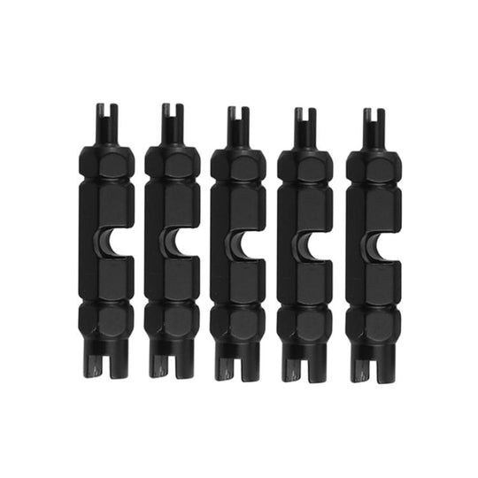 5pcs Multi-purpose Bicycle Valve Core Removal Wrench(Black)