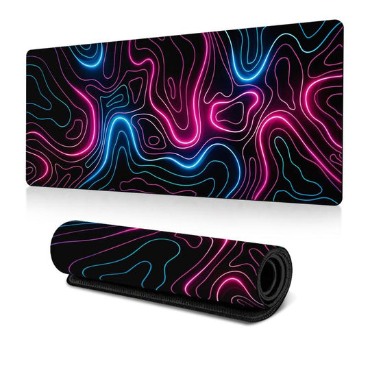 Abstract Line Texture Mouse Pad Non-Slip Desk Mat For Office, Gaming, Size: 300x800x2mm(No. 17)