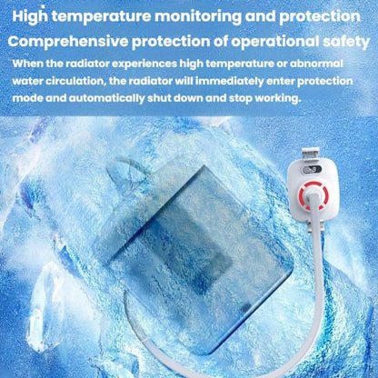 S3 Back Clip With Digital Display Mobile Phone Semiconductor Radiator Water-Cooled Game Live Cooler(White) - Cooling Fan Radiator by buy2fix | Online Shopping UK | buy2fix