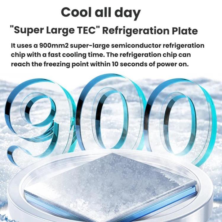 S3 Back Clip With Digital Display Mobile Phone Semiconductor Radiator Water-Cooled Game Live Cooler(White) - Cooling Fan Radiator by buy2fix | Online Shopping UK | buy2fix