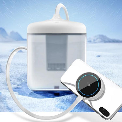 S4 Magnetic Suction / Back Clip Semiconductor Cooling Mobile Phone Digital Display Radiator(White) - Cooling Fan Radiator by buy2fix | Online Shopping UK | buy2fix