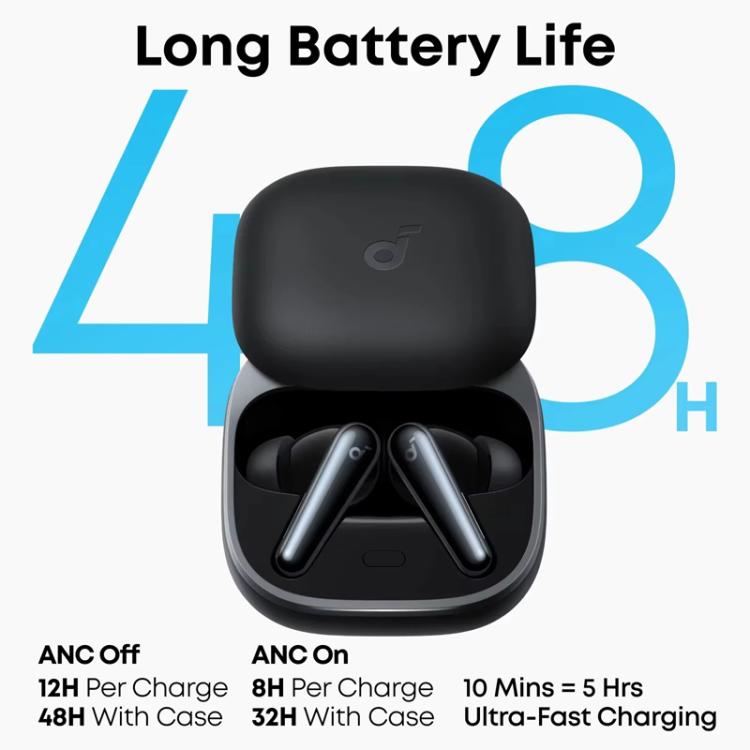 ANKER SoundCore Liberty 5 Active Noise Reduction Bluetooth Wireless Earphones(Black) - Bluetooth Earphone by ANKER | Online Shopping UK | buy2fix