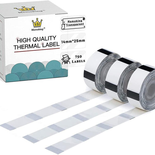 Phomemo 14mmx25mm-250pcs Transparent Thermal Self-Adhesive Labels For D30 Printer