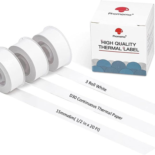 Phomemo 15mmx6m Continuous Thermal Self-Adhesive Labels For D30 Printer