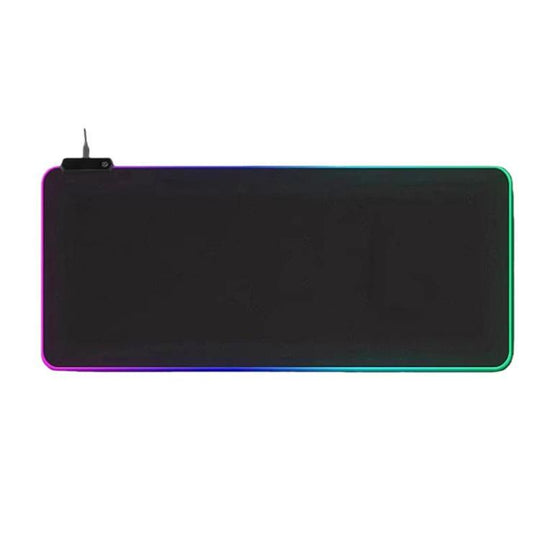 400x900x4mm Micro-USB LED Glowing Mouse Keyboard Pad RGB Colorful Lights Locked Edge Thickened Mouse Desk Pad