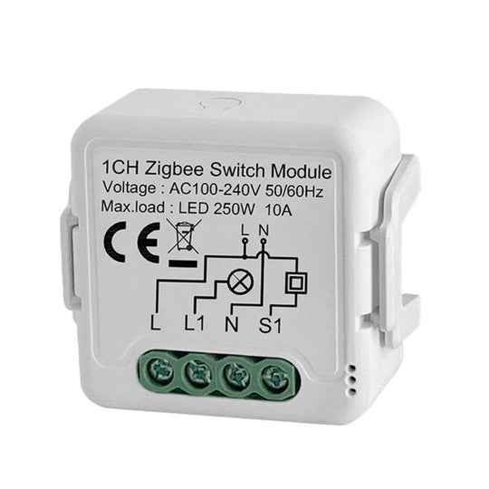 ZigBee3.0 Neutral Live Wire 1CH Smart On/Off Switch Voice Remote Control Remodeling Smart Switch Module
