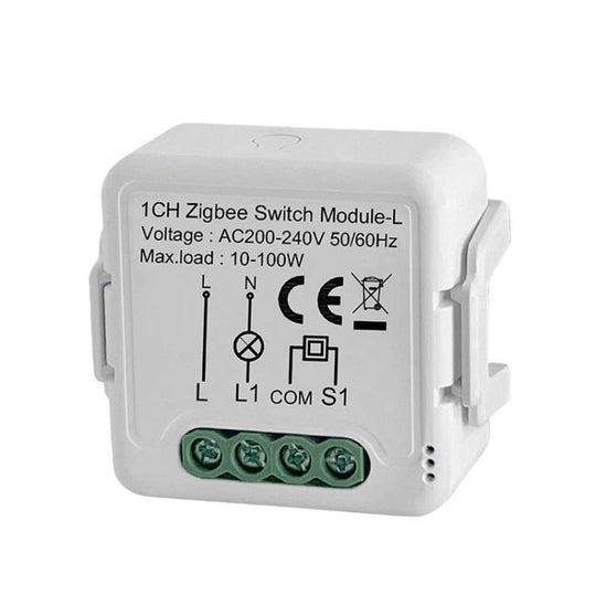 ZigBee3.0 Single Live Wire 1CH Smart On/Off Switch Voice Remote Control Remodeling Smart Switch Module
