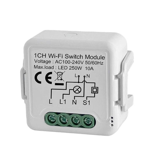 WiFi Neutral Live Wire 1CH Smart On/Off Switch Voice Remote Control Remodeling Smart Switch Module