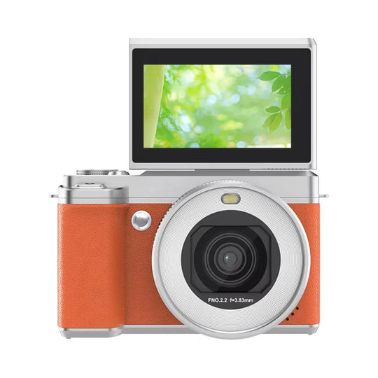 5K Flip Screen Dual Lens With Beauty Digital Camera(Brown)