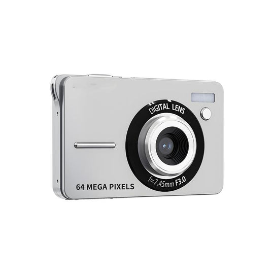 CDF6 Entry-Level Digital Camera With 64MP Photo & 4K Video Auto Focus, 2.8-Inch LCD Screen, Built-In Flash(Silver)