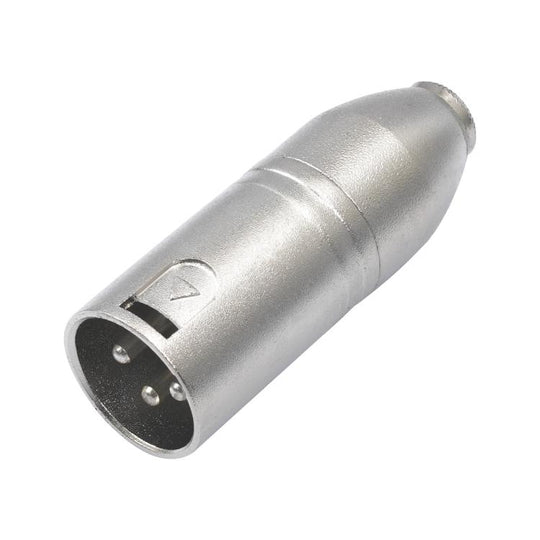 Metal Housing 3.5mm Female 1/8 TRS to Carnott Male XLR Male Audio Adapter(52x18mm)