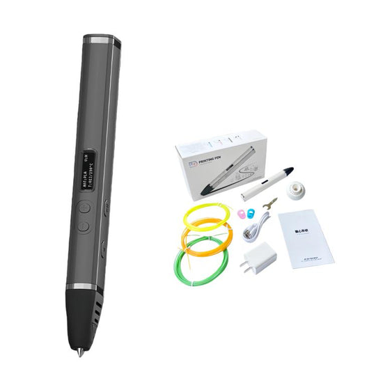 3D Printing Pen Kit With Detachable Body, HD OLED Screen & Precise Temperature Control – 3-Speed Adjustable US Plug(Black)
