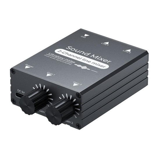3.5mm Audio Switcher Selector Dual 3.5mm AUX Inputs To Single Output With Independent Volume Control
