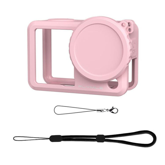 For DJI Osmo Action 6 Flymile Action Camera Lens Shockproof Silicone Case(Pink)
