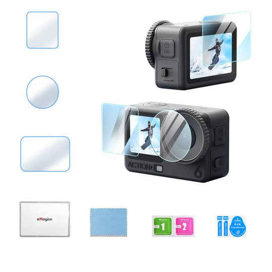 For DJI Osmo Action 6 aMagisn 9H Hardness Tempered Glass Screen Protector 1 Pack