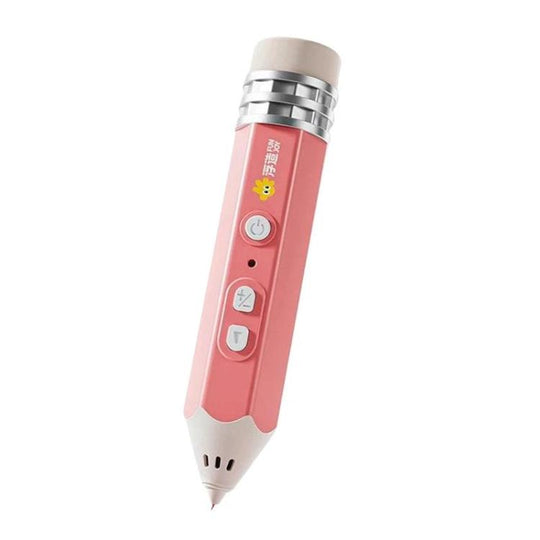 FUNJOY CH415-14 Rechargeable 3D Printing Pen With Indicator Light Kids Low Temperature 3D Stereo Pen, Spec: Pink+14 Rolls