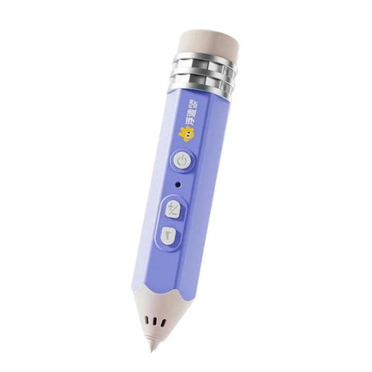 FUNJOY CH415-14 Rechargeable 3D Printing Pen With Indicator Light Kids Low Temperature 3D Stereo Pen, Spec: Purple+4 Rolls
