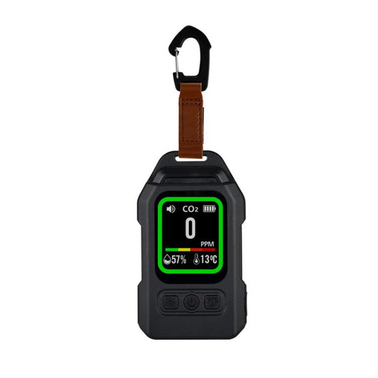 SB-9617 4 In 1 CO/CO2/Temperature & Humidity Detector Magnetic With Sound-Light Alarm Lighting(Black)