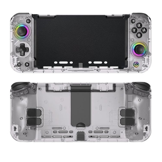 For Nintendo Switch 6-Axis Motion Sensor Controller Direct-Insert Hall Effect Joysticks With RGB Lighting(Vanilla White)