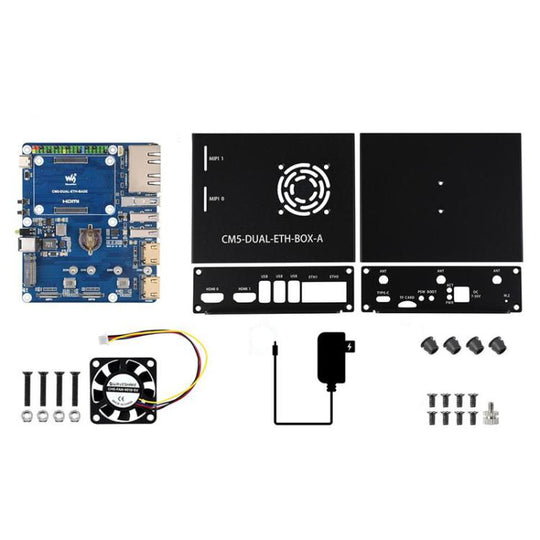WAVESHARE Gigabit / 2.5G Dual Ethernet Base Board For Raspberry Pi CM5 UK Plug