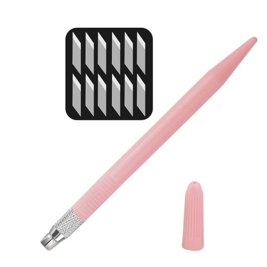 14pcs /Set Rubber Stamp Paper Cutting Carving Knife DIY Fruit Carving Knife(Pink)