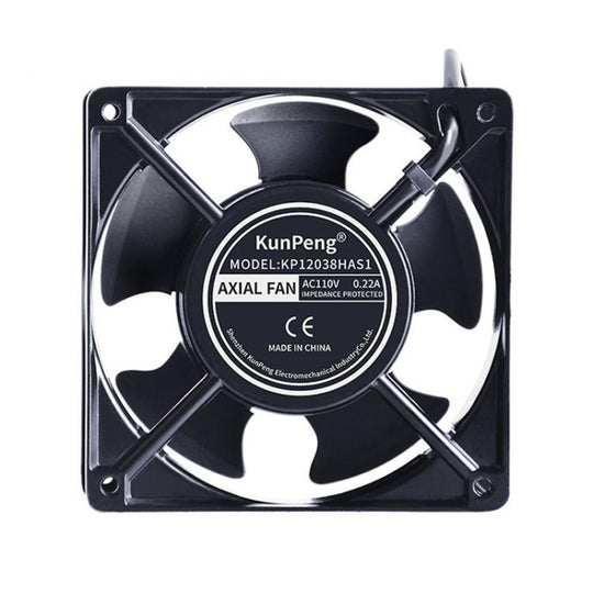 KunPeng KP12038HAS2 12cm Oil-Impregnated Bearing Cooling Fan Industrial AC Fan, Spec: 110V