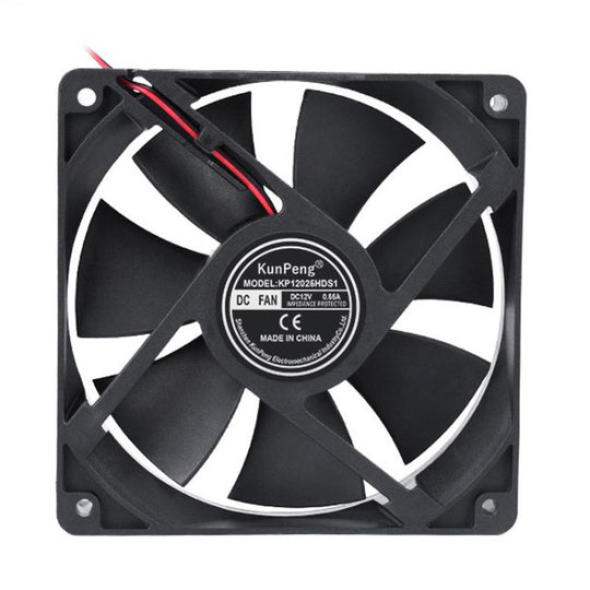 KunPeng DC12025SL12cm Oil-Impregnated Bearing DC Fan Freezer Cooling Fan, Spec: 12V