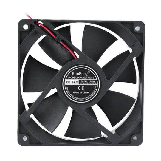 KunPeng DC12025SL12cm Oil-Impregnated Bearing DC Fan Freezer Cooling Fan, Spec: 24V