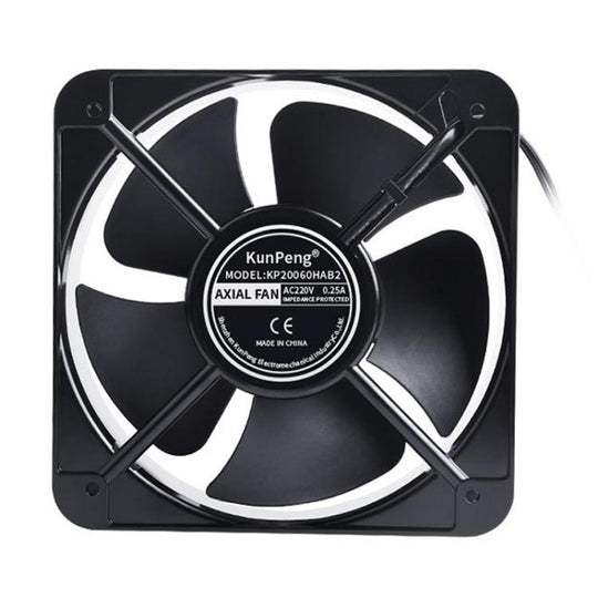 KunPeng 65W 20cm 2300r/Min AC Ball Bearing Axial Flow Fan Charging Pile Cooling Fan, Spec: 220V