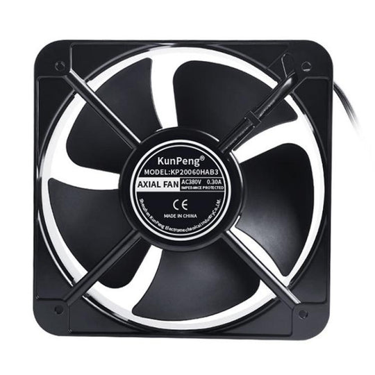KunPeng 65W 20cm 2300r/Min AC Ball Bearing Axial Flow Fan Charging Pile Cooling Fan, Spec: 380V