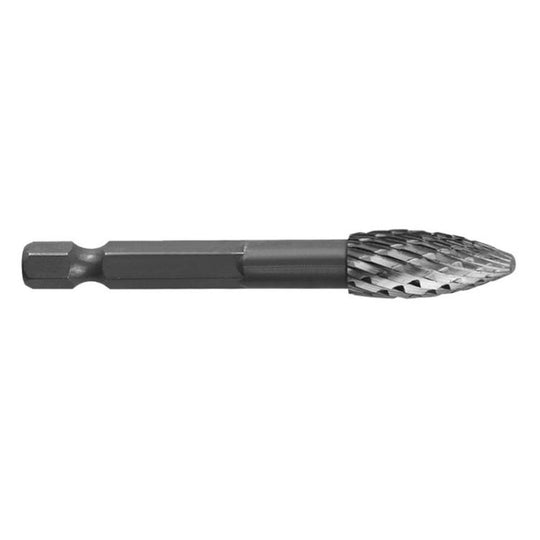 HX1025 Double Groove Alloy Steel Rotary File Woodworking Carving / Reaming / Slotting Grinding Head