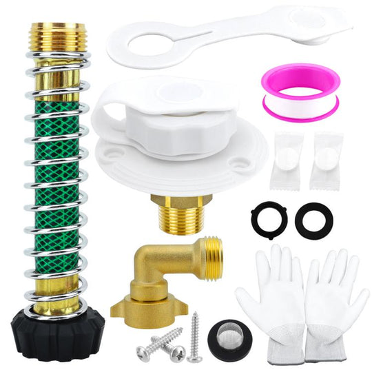 Automotive Lead-Free Brass Inlet Water Inlet Connection Check Valve Mounting Kit(White)