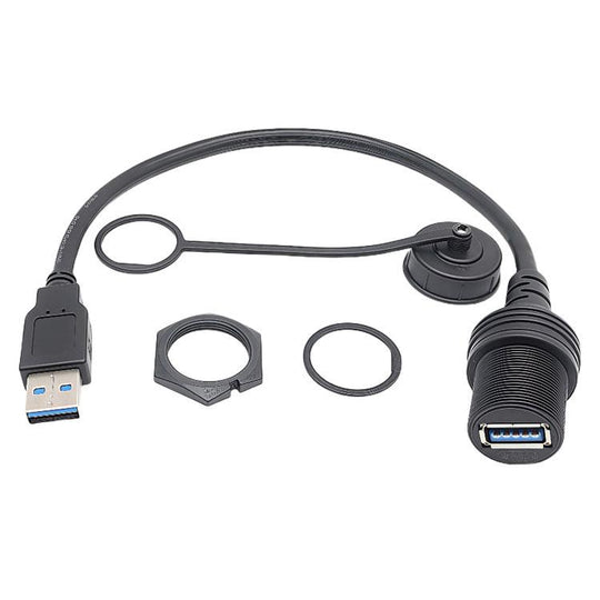 USB3.0 Male To Female 1m Car Boat Yacht Dashboard Extension AMAF Data Charging Connection Cable